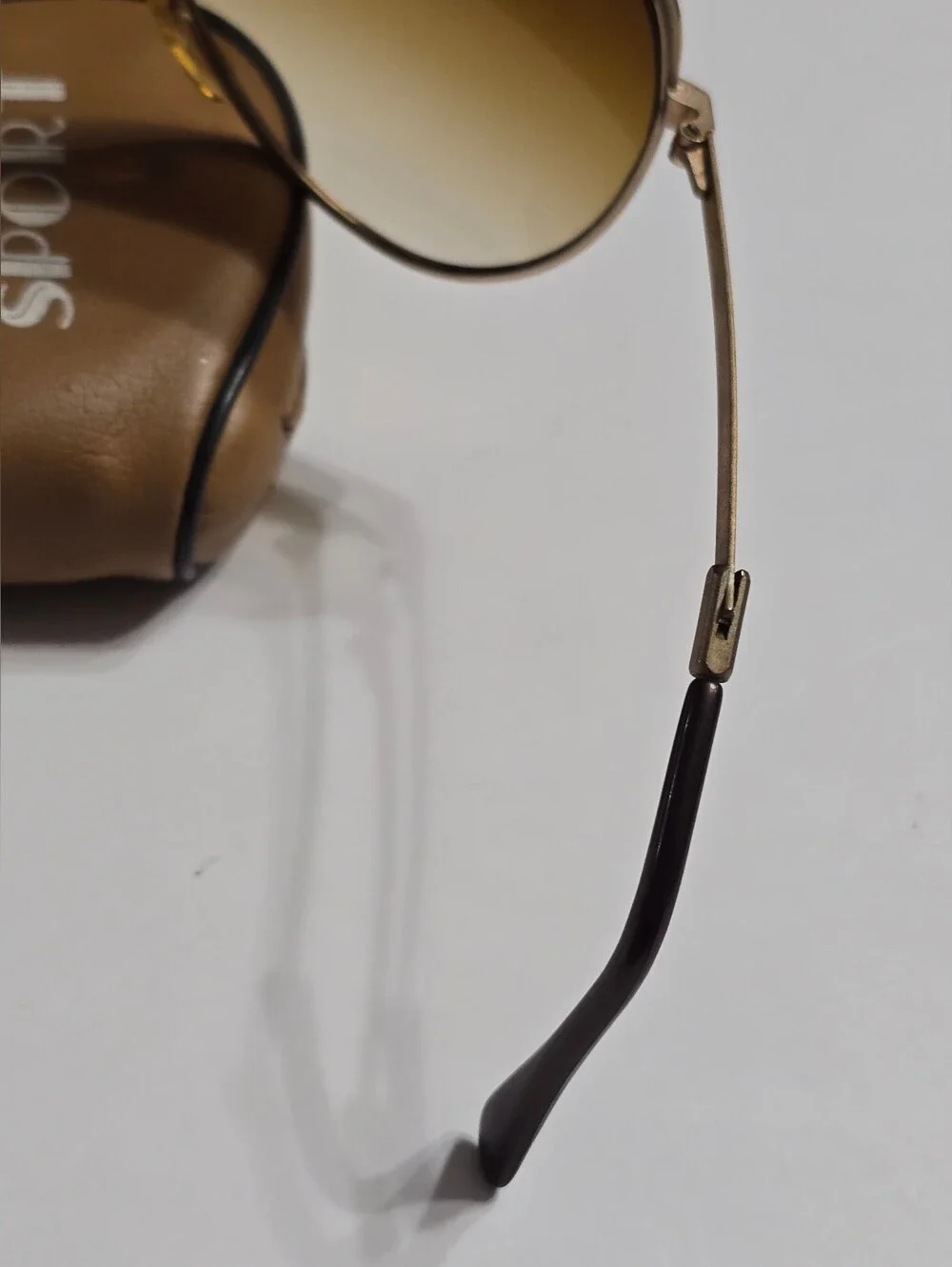 Vintage 80s Sport Brown Gradient Aviator Sunglasses